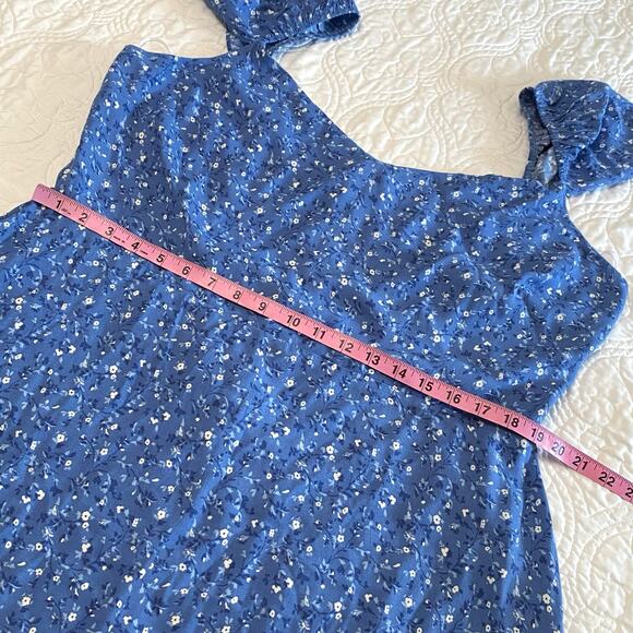 Reformation Baxley Dress Midi Front Slit Women’s Size 16 Prairie Cottagecore - Picture 4 of 10